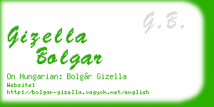 gizella bolgar business card